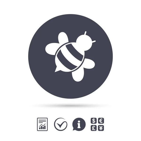 Méh aláírás ikonra — Stock Vector