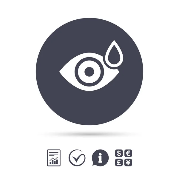 Ojo con señal de gota de agua — Vector de stock