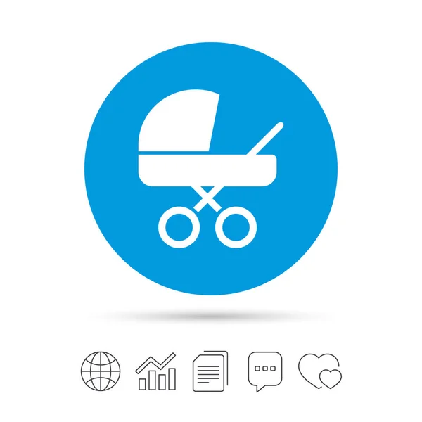 Baby pram icon — Stock Vector