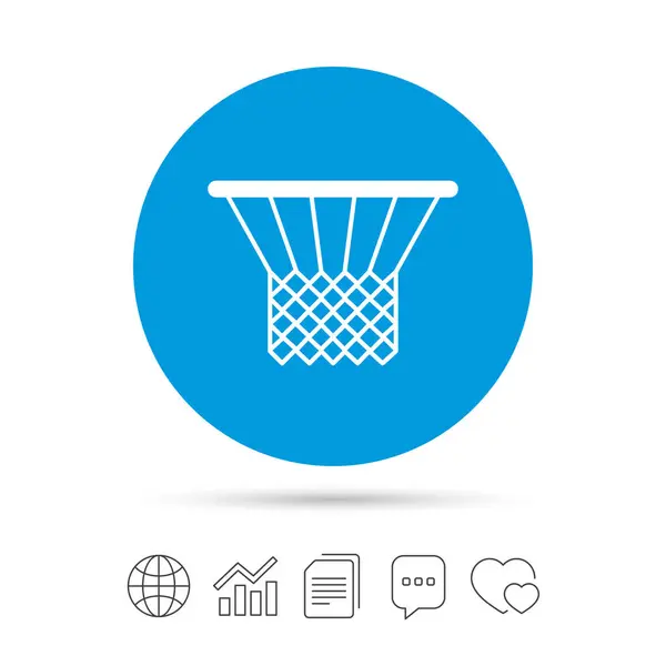 Icono de cesta de baloncesto . — Vector de stock