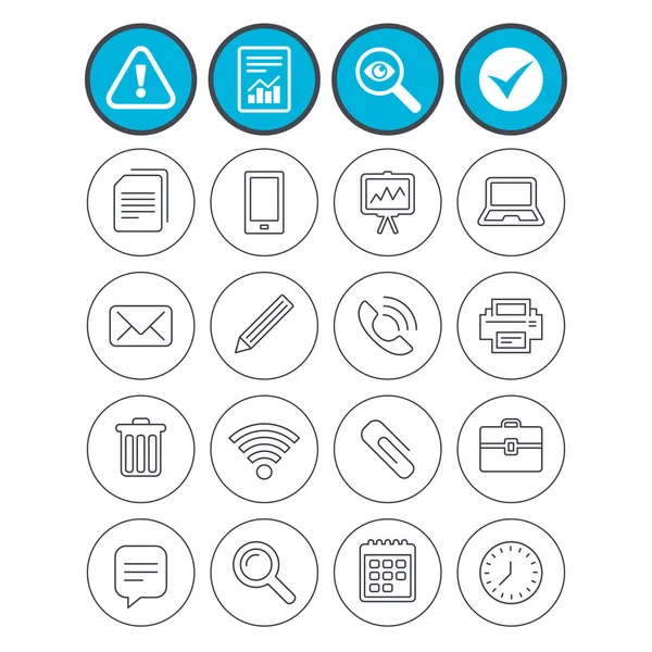 Office equipment icons — Stock Vector