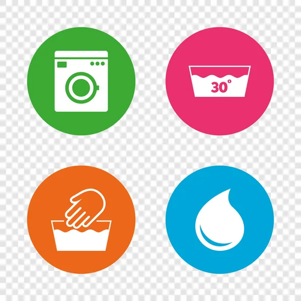 Ensemble d'icônes de lavage — Image vectorielle
