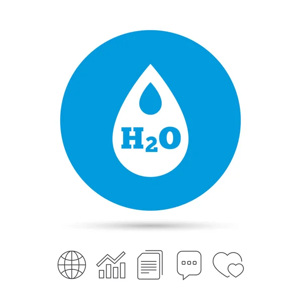 H2O vatten formeln ikonen — Stock vektor