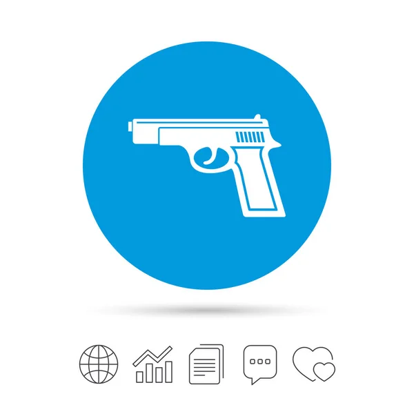 Firearms weapon symbol — Stock Vector