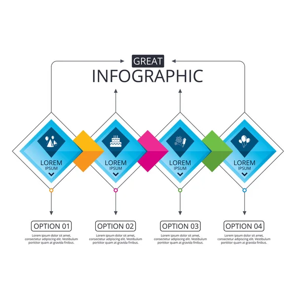 Πρότυπο διαγράμματος Infographic — Διανυσματικό Αρχείο