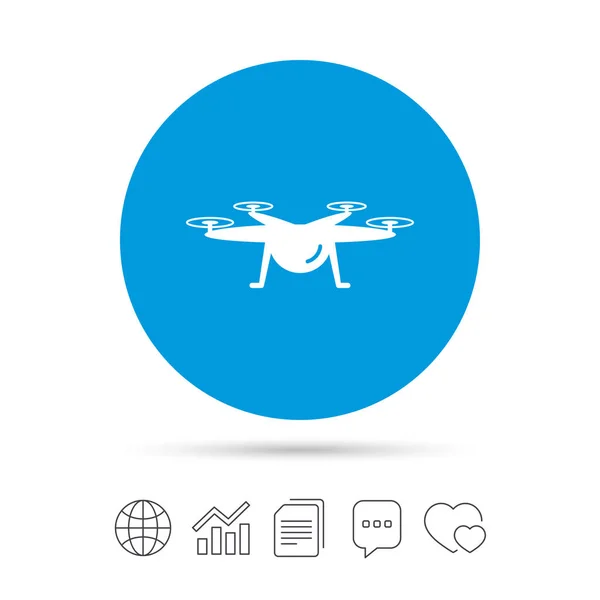 Drone flat icon — Stock Vector