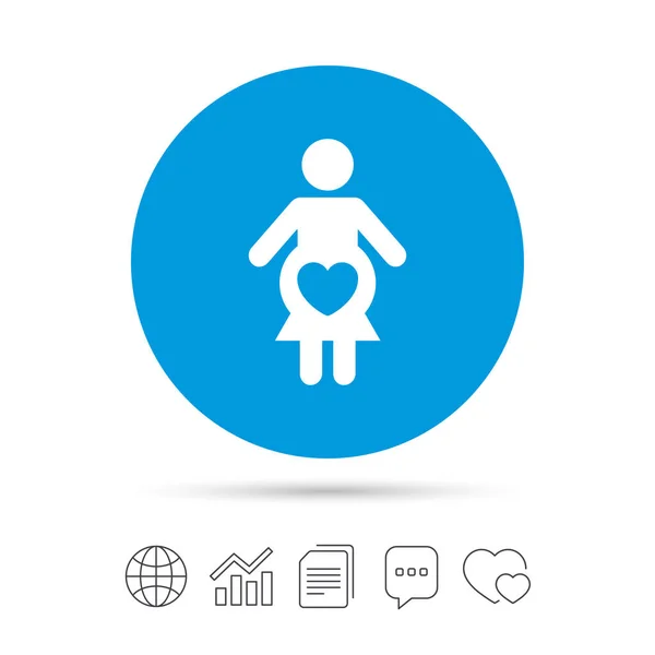 Icono de signo embarazada — Archivo Imágenes Vectoriales
