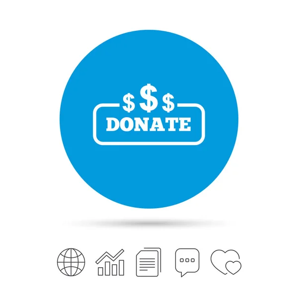 Web-Ikone spenden — Stockvektor