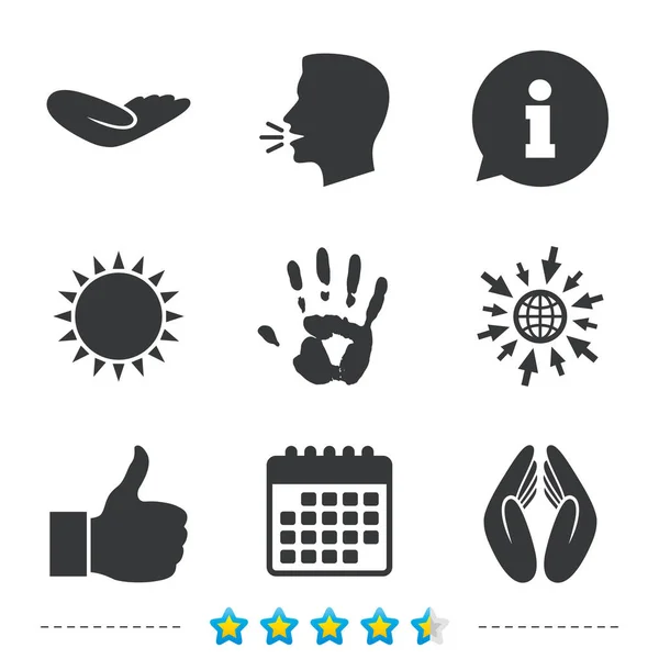 Hands web icons — Stock Vector