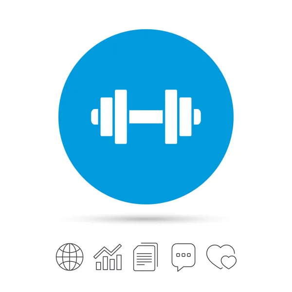 Dumbbell sign icon — Stock Vector