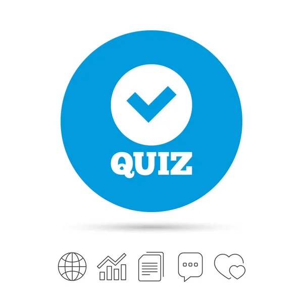 Quiz icono web — Vector de stock