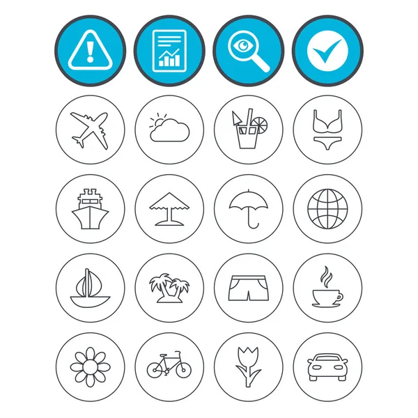 Travel flat icons — Stock Vector