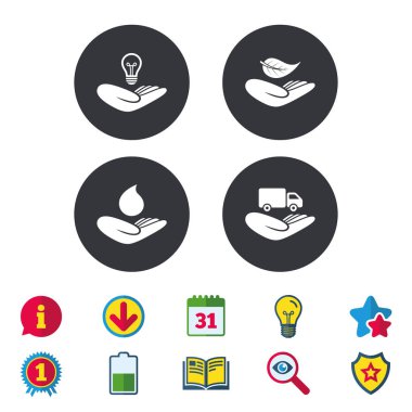 yardım simgeleri eller