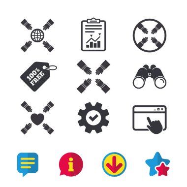 Dürbün, bilgi ve Download simgeleri. 