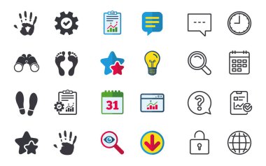 el ve ayak baskı simgeler