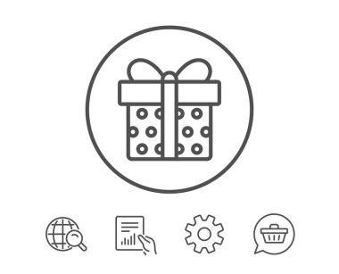 hediye kutusu satırı simgesi.