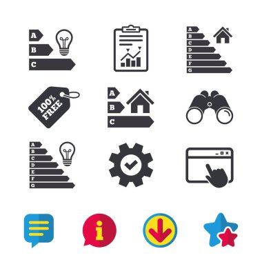 enerji verimliliği simgeler. 