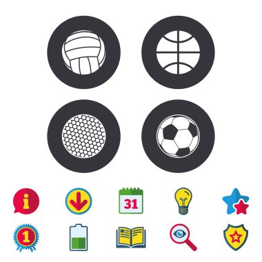 Spor topları. Voleybol, basketbol, futbol.