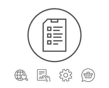 Denetim listesi belge satırı simgesi. 