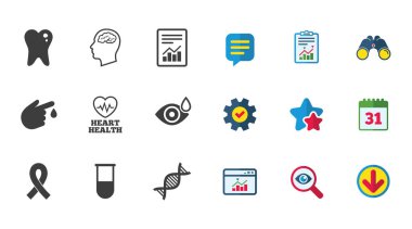 Tıp ve tanı simgeler  