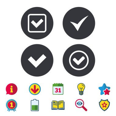 Onay kutusunu onaylayın simgeler.