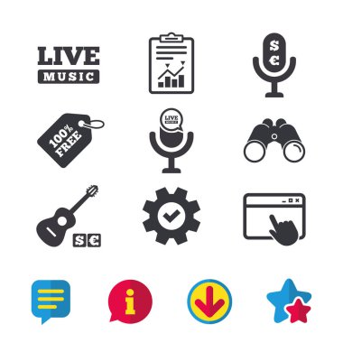 Müzikal düz simgeler 