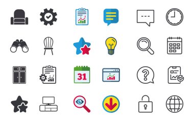 Dolap, sandalye ve Tv tablo.