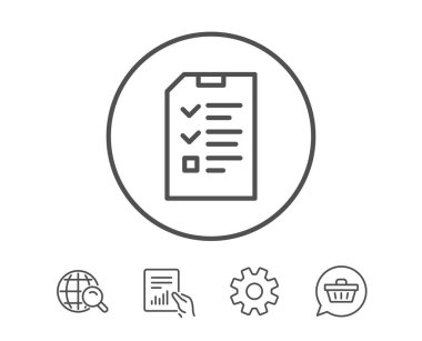 Denetim listesi belge satırı simgesi.