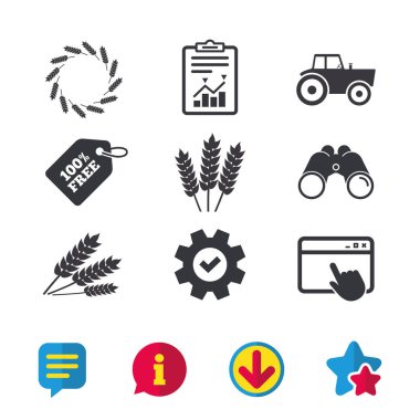 Tarım düz simgeler