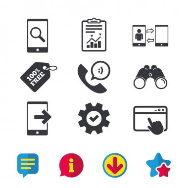 Telefon düz simgeler 