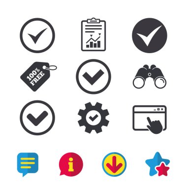 Onay kutusunu onaylayın simgeler.