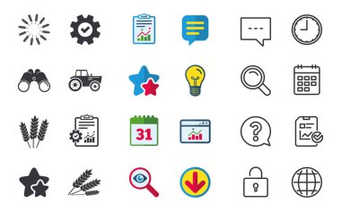 Tarım düz simgeler