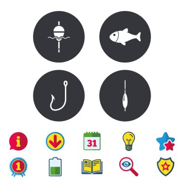 Balıkçı ile balık sembol kanca.