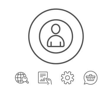 Kullanıcı satırı simgesi. Profil Avatar işareti.