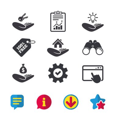 yardım simgeleri eller  