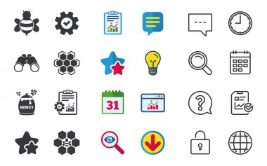 Petek hücreleri arılar sembolleri ile 