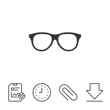 Retro gözlük işareti simgeleri