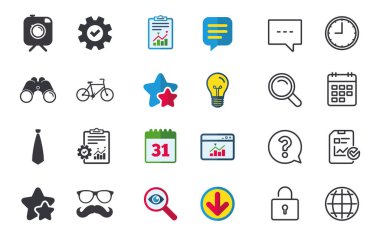 Hipster düz simgeler 