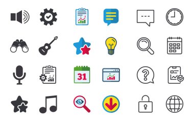 Müzikal düz simgeler 