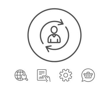 İnsan kaynakları çizgi simgesi.