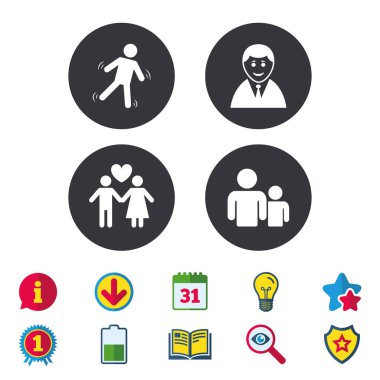 İnsanlar düz simgeler 