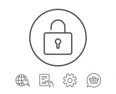 kilit satırı simgesi