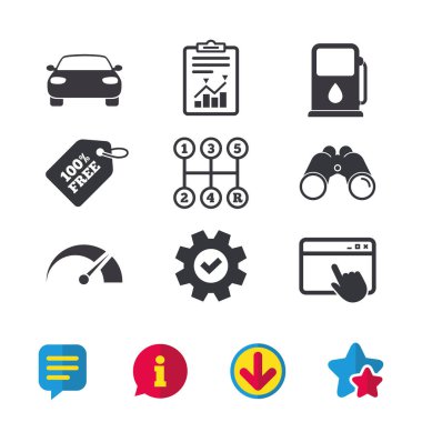 Takometre ve benzin istasyonu.