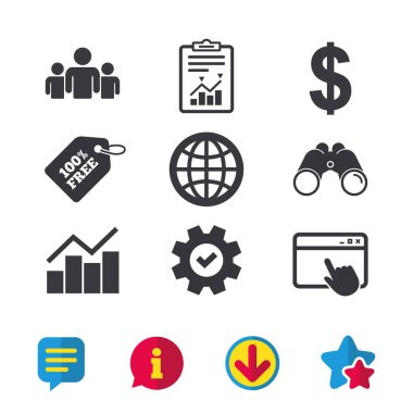 Grafik ve küre simgeleri grafik.