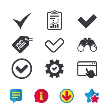 Onay kutusunu onaylayın simgeler.