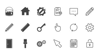 Onarım, inşaat simgeler. 