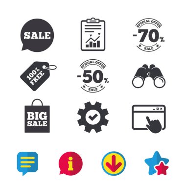 Satılık konuşma balonu simgeler