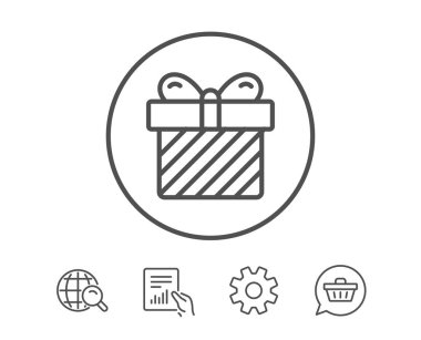 hediye kutusu satırı simgesi. 