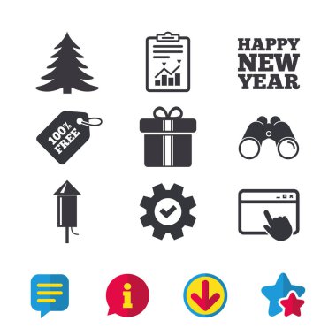 mutlu yeni yıl işareti.