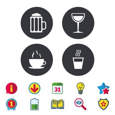 kahve fincanı, bardak bira simgeler.